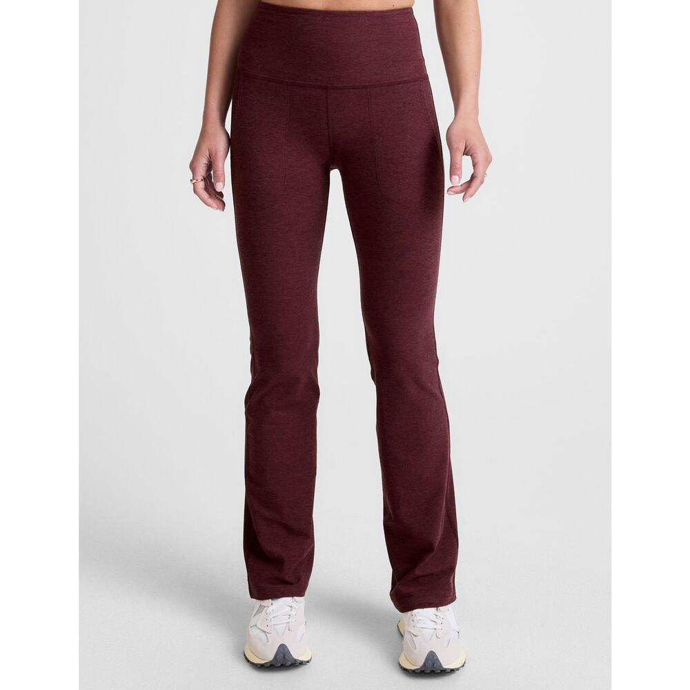 Beyond Yoga Spacedye Practice Pocket Bootcut Pants Burgundy Heather XS/S NWT - Picture 10 of 13